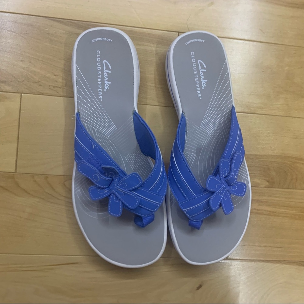 Clarks Cloudsteppers Sandals, Blue, sz 8/39, New/never worn